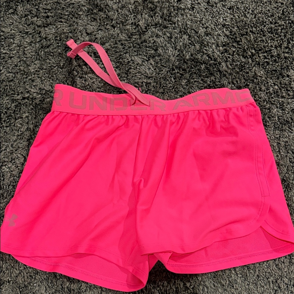 Under Armour Kids Vibrant Pink Athletic Shorts
